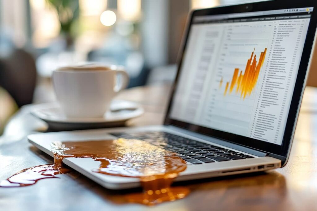 spilled liquid on laptop solution